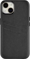 Insignia™ - Leather Wallet Case for iPhone 14 Plus - Black - Front_Zoom