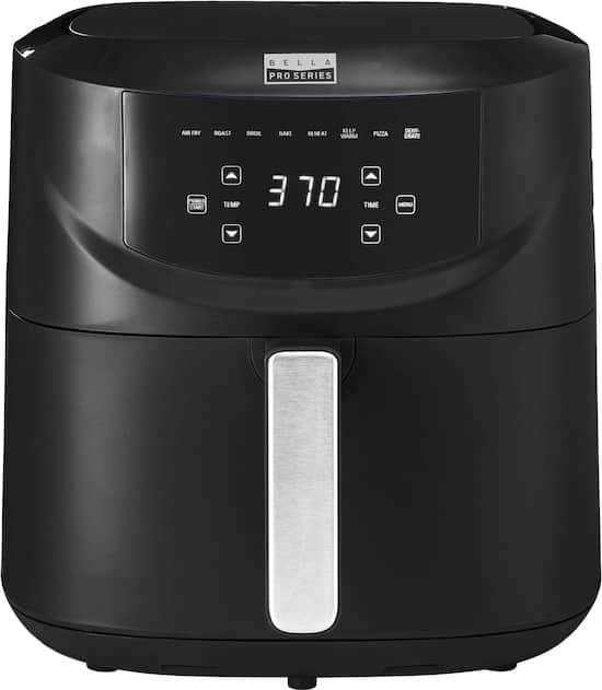 Bella Pro Series 8 qt. Digital Air Fryer with Divided Basket Black