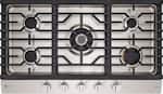 Front. LG - STUDIO 36-in Smart Built-In Gas Cooktop with 5 Burners with UltraHeat - Stainless Steel.