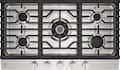 LG - STUDIO 36” Built-In Smart Gas Cooktop with 5 Burners and Griddle - Stainless Steel