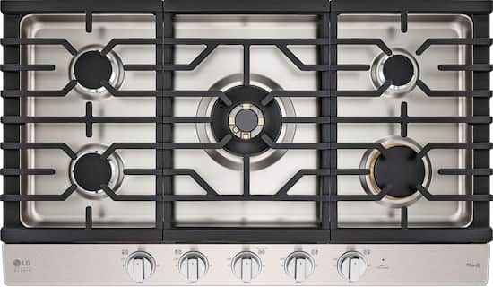 Stainless Steel Cooktop 6 Burner with Heavy Duty Cast Iron Grate