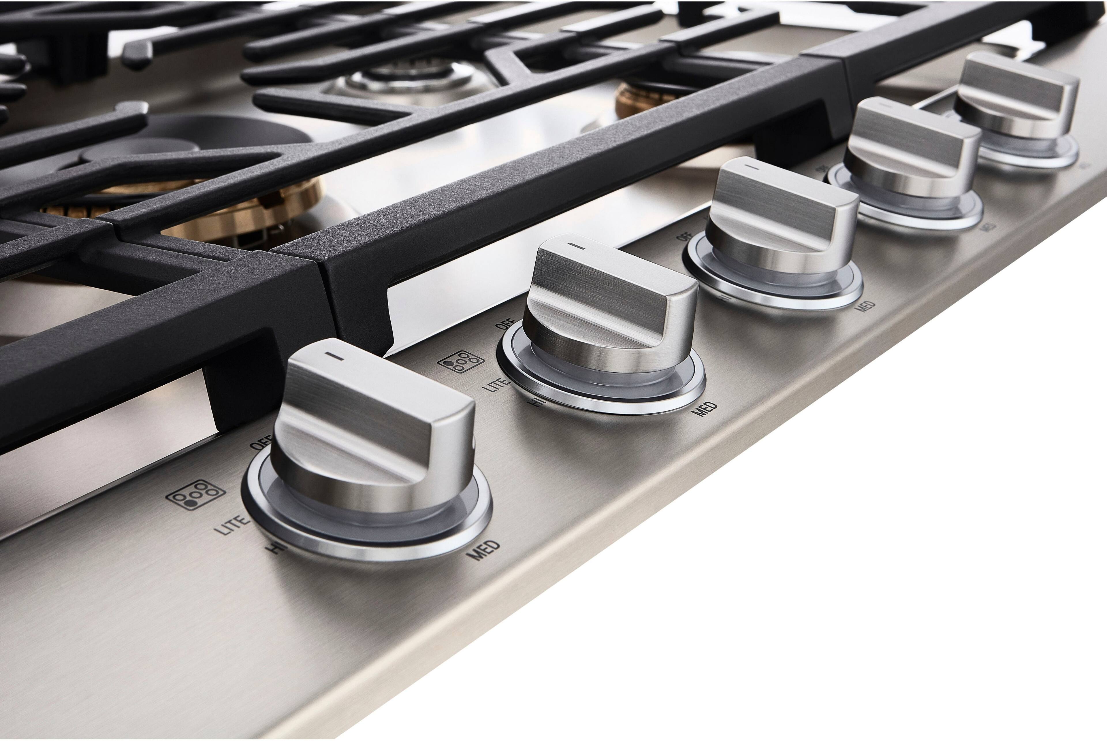 Alt View 19. LG - STUDIO 36-in Smart Built-In Gas Cooktop with 5 Burners with UltraHeat - Stainless Steel.