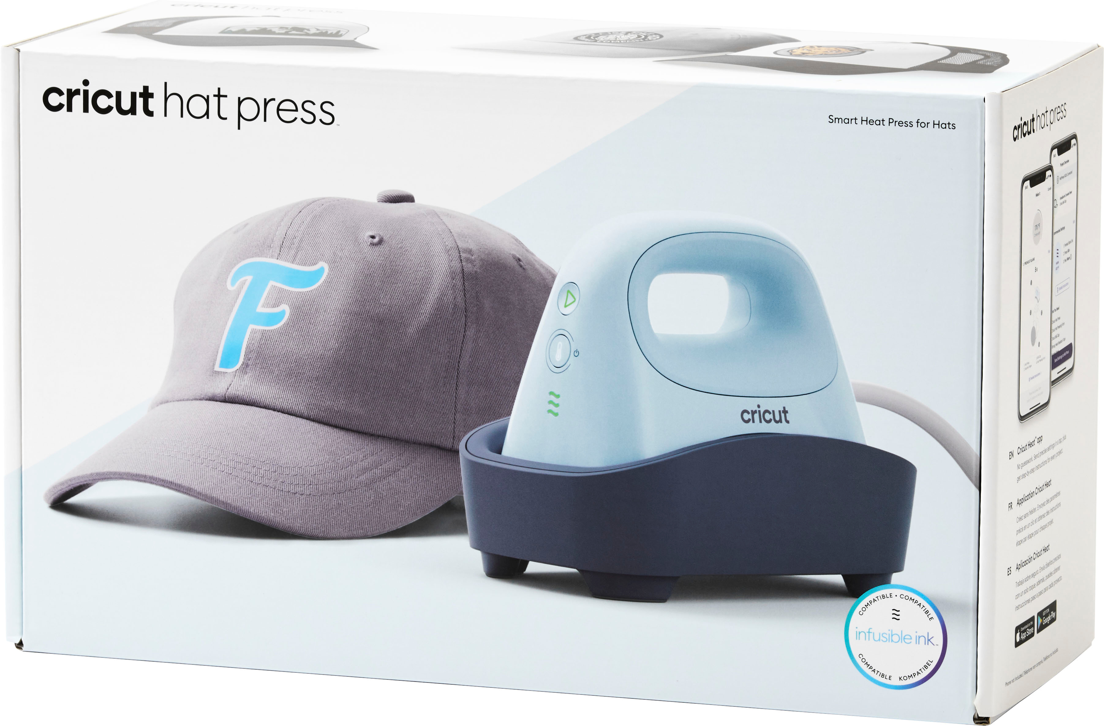 BERXOL Hat Press,Hat Press Heat Machine for Caps, Curved Heat Plate，Precise  Temperature & Timer Control for Easy Operation, Mini Hat Heat Press for