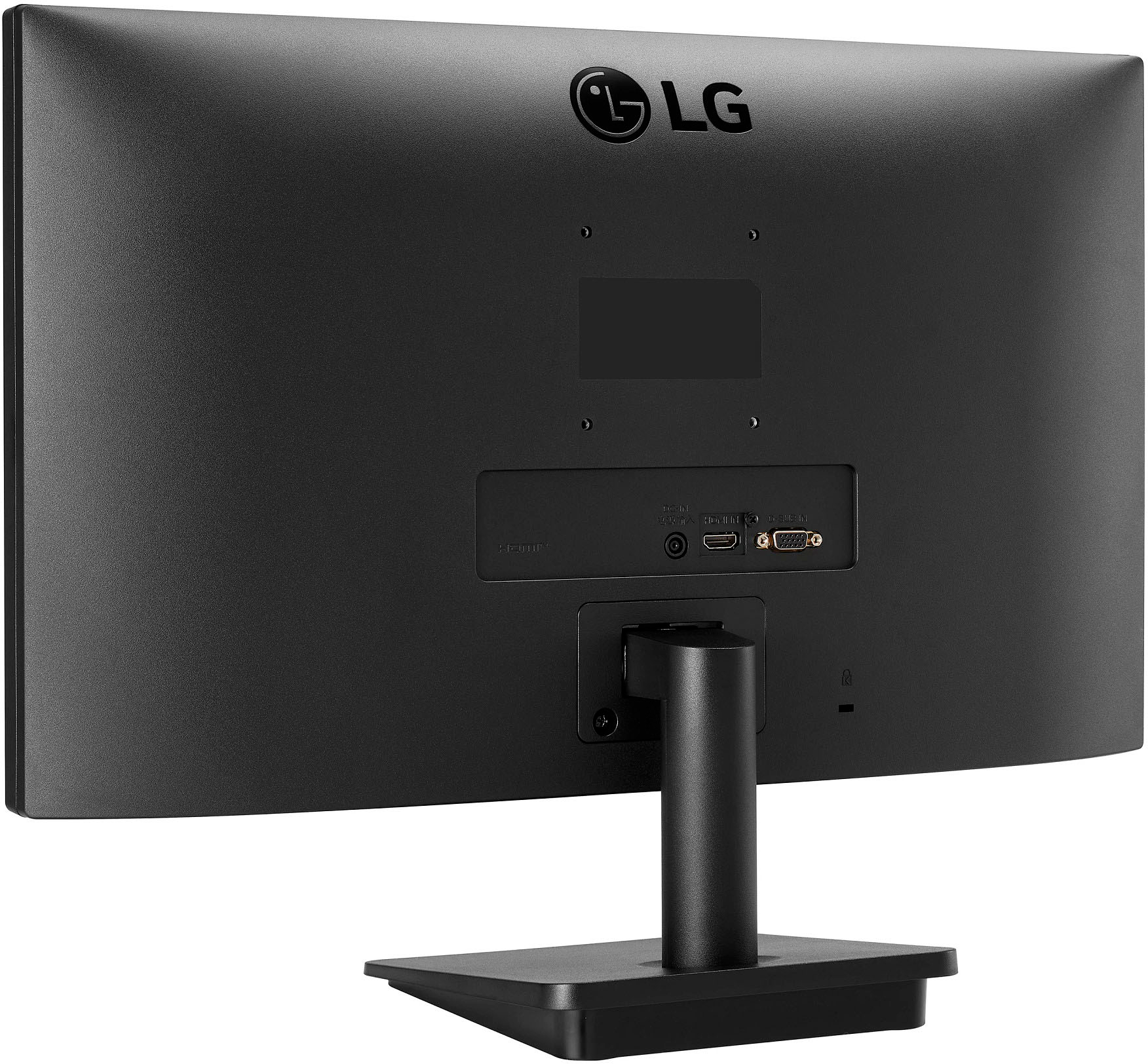 Back View: LG - 22” LED FHD FreeSync Monitor (HDMI) - Black