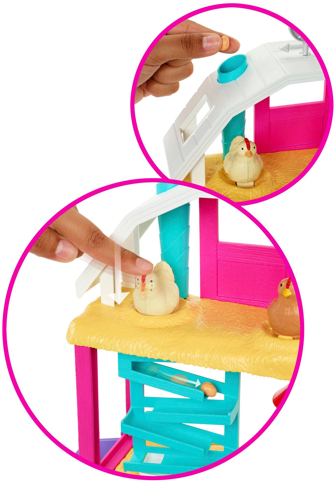 Alt View 12. Barbie - Hatch & Gather Egg Farm with Doll.