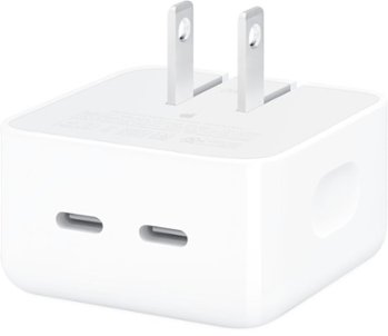Apple - 35W Dual USB-C Port Compact Power Adapter - White