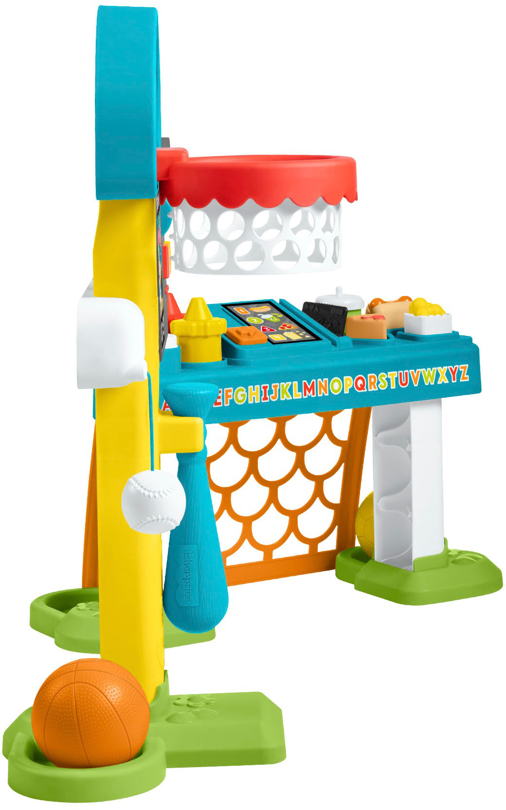 Angle View: Fisher-Price Laugh & Learn 4-in-1 Game Experience Sports Activity Center & Toddler Learning Toy