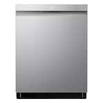 LG - 24" Top Control Smart Built-In Stainless Steel Tub Dishwasher with 3rd Rack, QuadWash Pro and 44dba - Stainless Steel