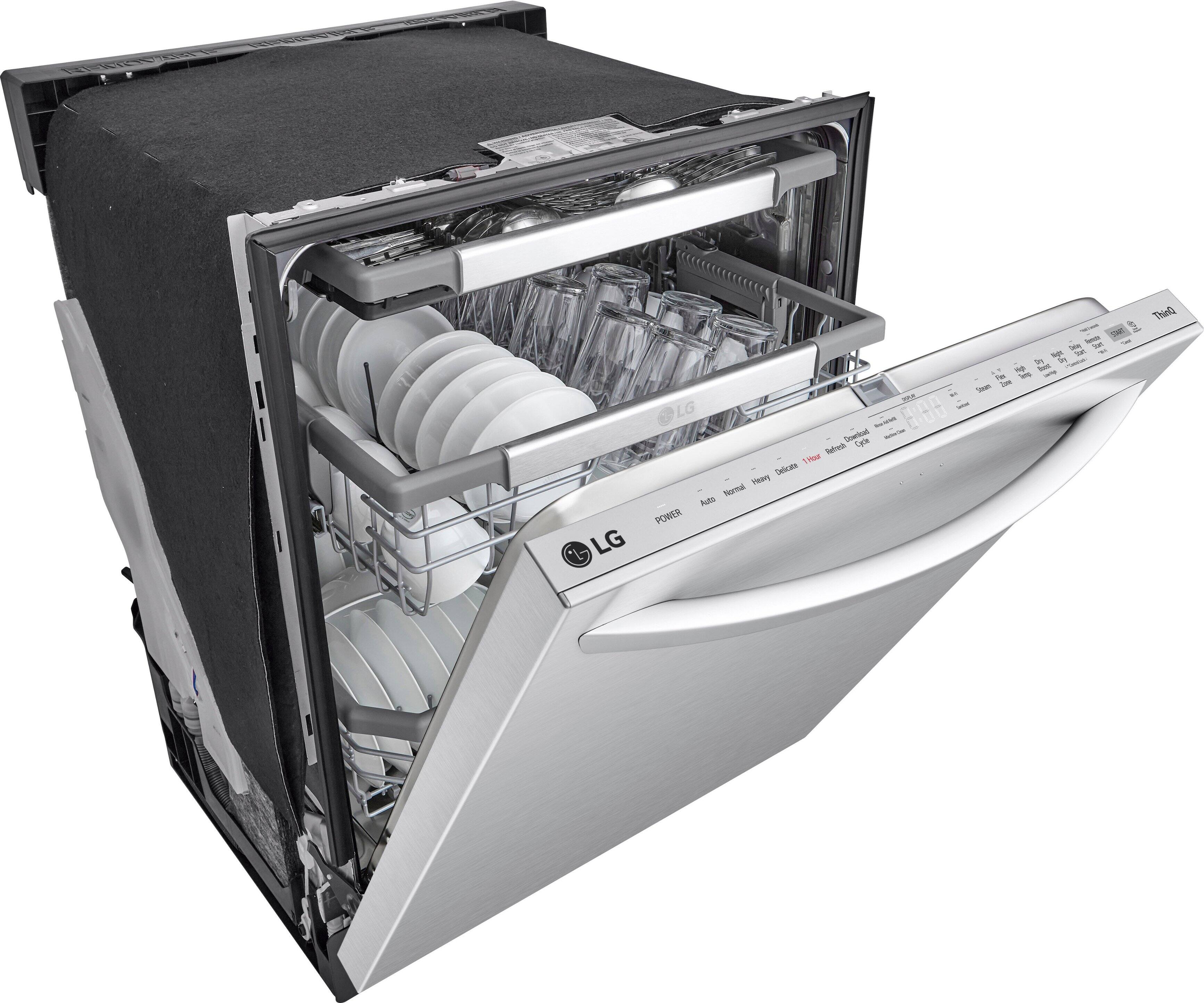 Alt View 17. LG - 24" Top Control Smart Built-In Stainless Steel Tub Dishwasher with 3rd Rack, QuadWash Pro and 42dba - PrintProof Stainless Steel.