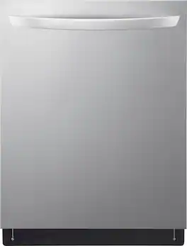 LG - 24" Top Control Smart Built-In Tub Dishwasher with 3rd Rack, QuadWash Pro and 42dba - Stainless Steel