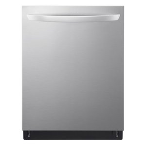 LG - 24" Top Control Smart Built-In Stainless Steel Tub Dishwasher with 3rd Rack, QuadWash Pro and 42dba - Stainless Steel