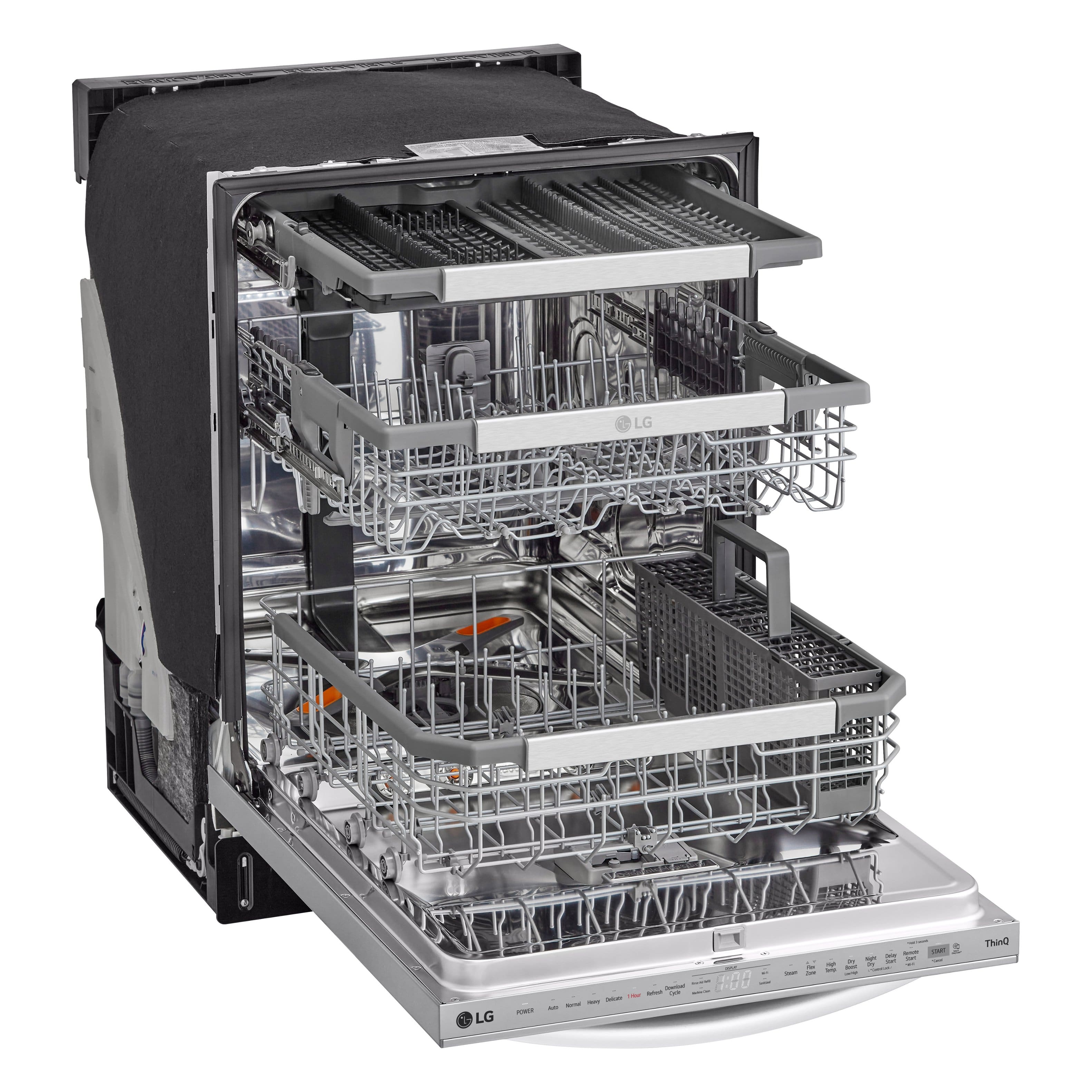 Alt View 13. LG - 24" Top Control Smart Built-In Stainless Steel Tub Dishwasher with 3rd Rack, QuadWash Pro and 42dba - PrintProof Stainless.