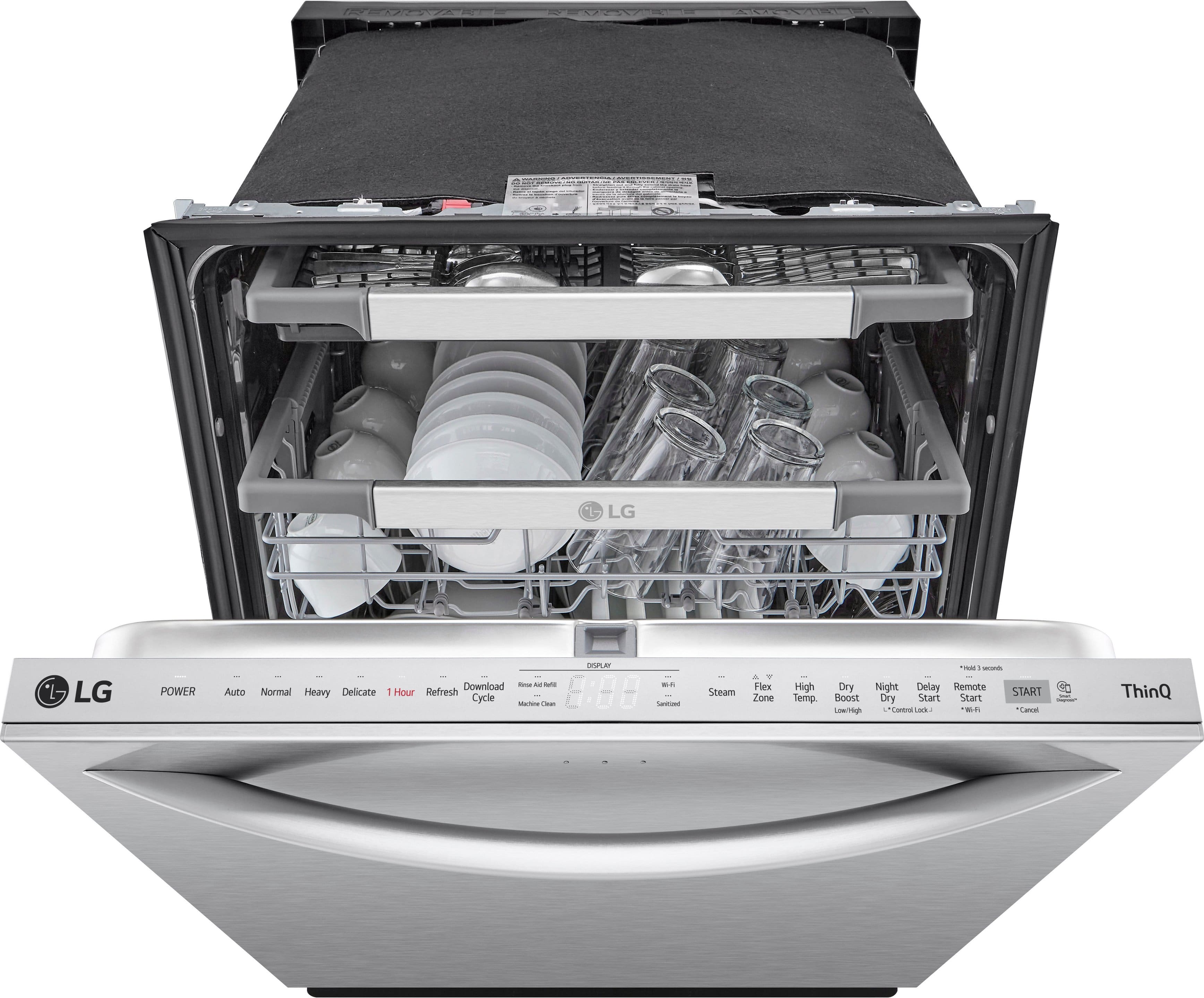 Alt View 17. LG - 24" Top Control Smart Built-In Stainless Steel Tub Dishwasher with 3rd Rack, QuadWash Pro and 42dba - PrintProof Stainless.