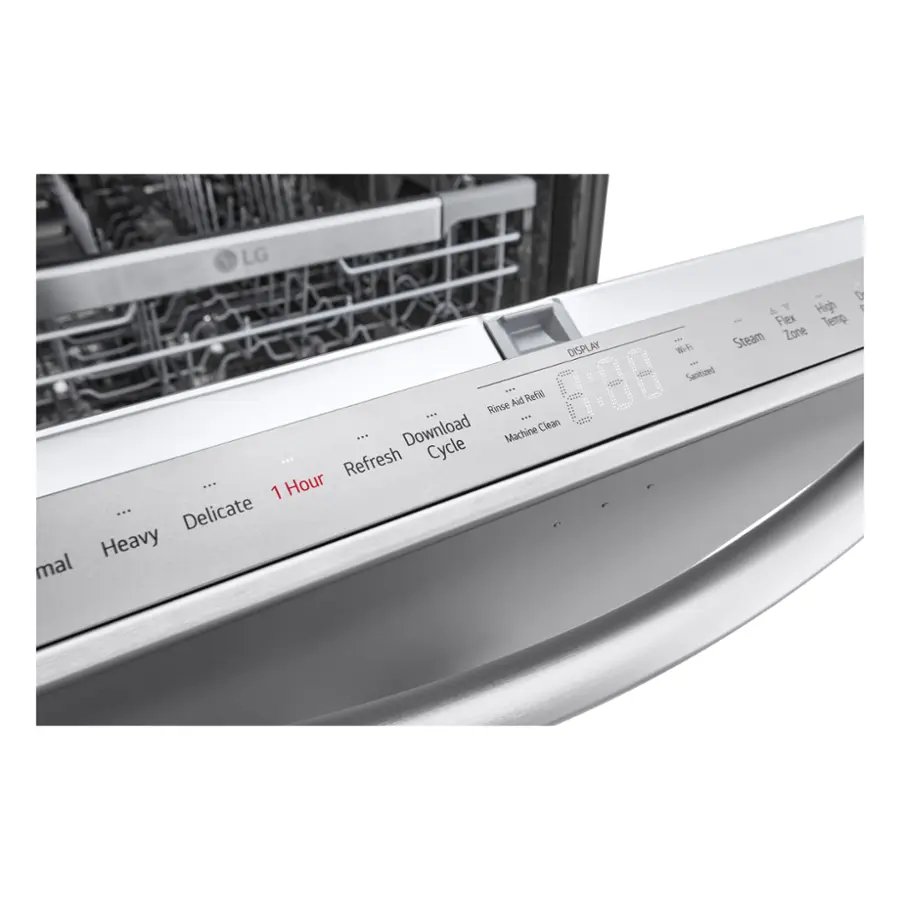 Alt View 18. LG - 24" Top Control Smart Built-In Stainless Steel Tub Dishwasher with 3rd Rack, QuadWash Pro and 42dba - PrintProof Stainless.