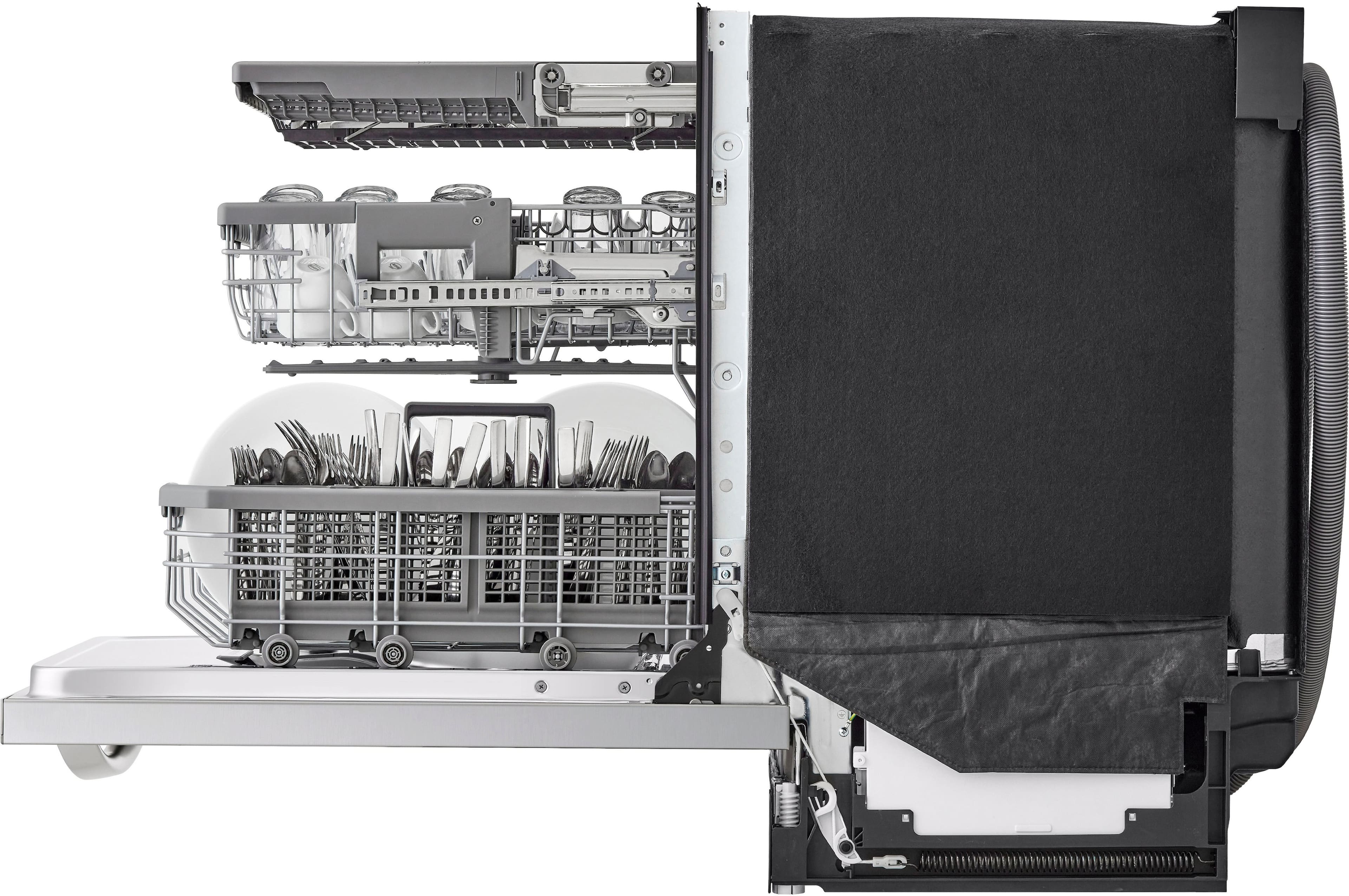 Alt View 25. LG - 24" Top Control Smart Built-In Stainless Steel Tub Dishwasher with 3rd Rack, QuadWash Pro and 42dba - PrintProof Stainless.