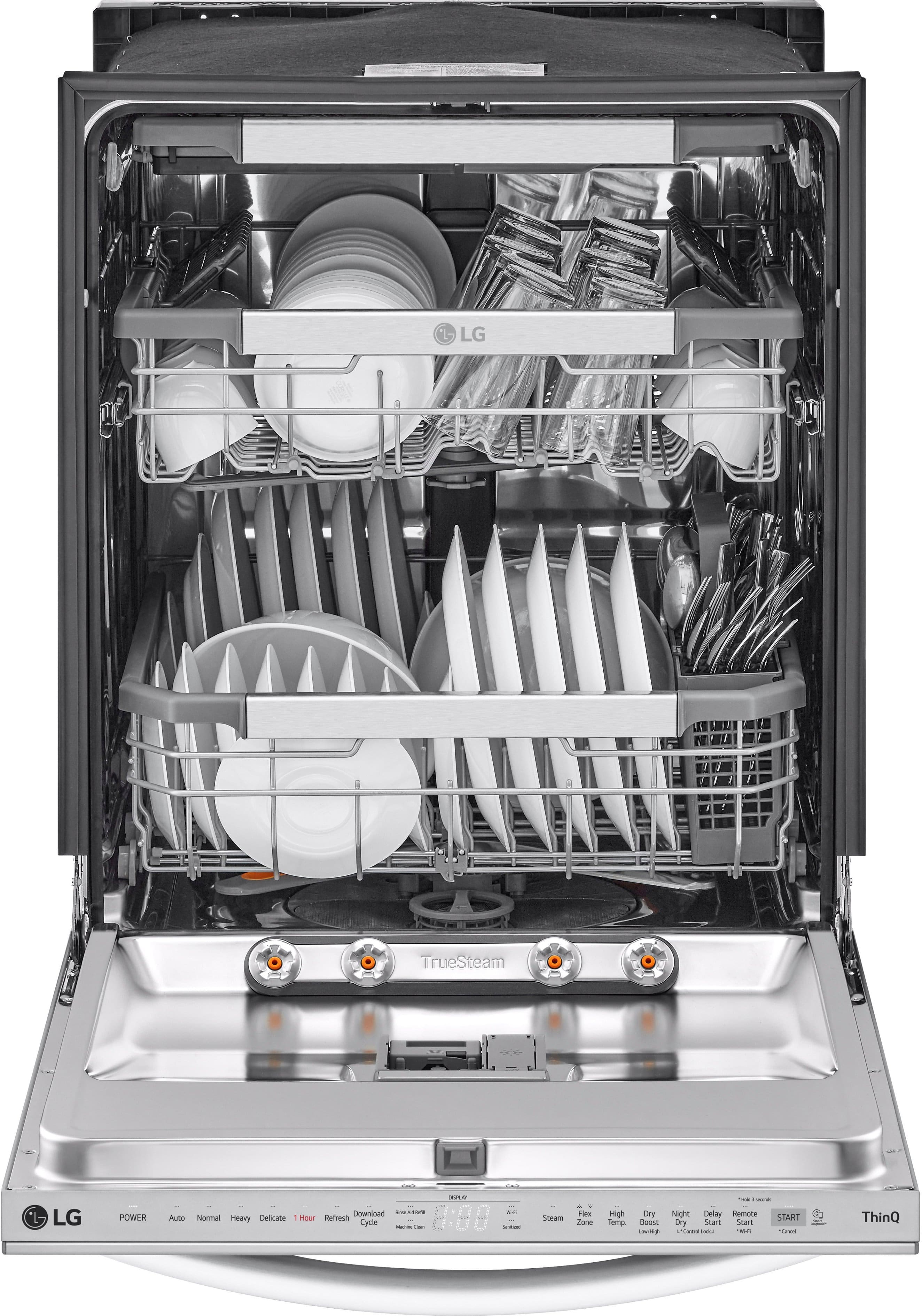 Alt View 12. LG - 24" Top Control Smart Built-In Stainless Steel Tub Dishwasher with 3rd Rack, QuadWash Pro and 42dba - PrintProof Stainless.