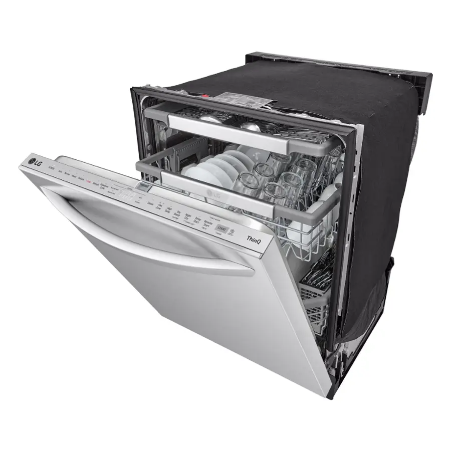 Alt View 2. LG - 24" Top Control Smart Built-In Stainless Steel Tub Dishwasher with 3rd Rack, QuadWash Pro and 42dba - PrintProof Stainless.