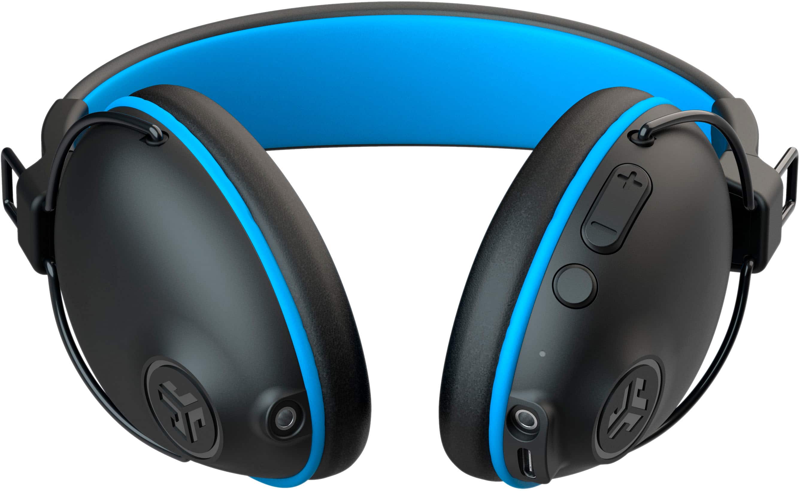 Alt View 11. JLab - JBuddies Pro Wireless Over-Ear Kids Headphone - Black/Blue.