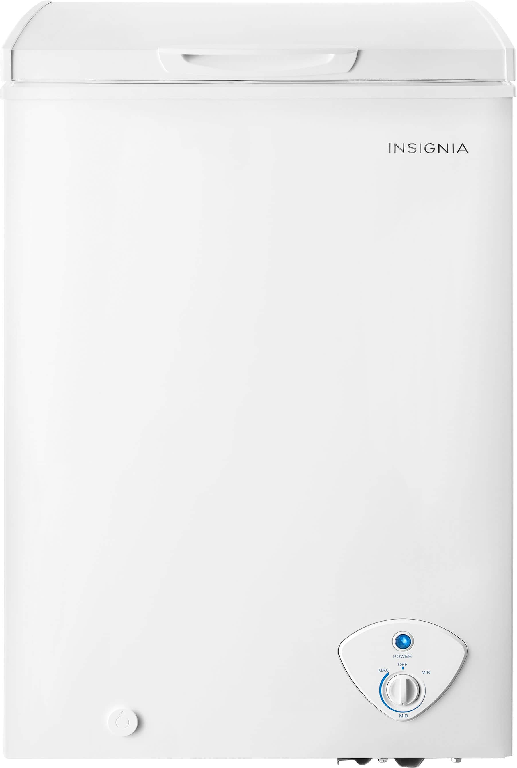 Insignia™ - 3.5 Cu. Ft. Garage-Ready Chest Freezer - White - Front_Zoom