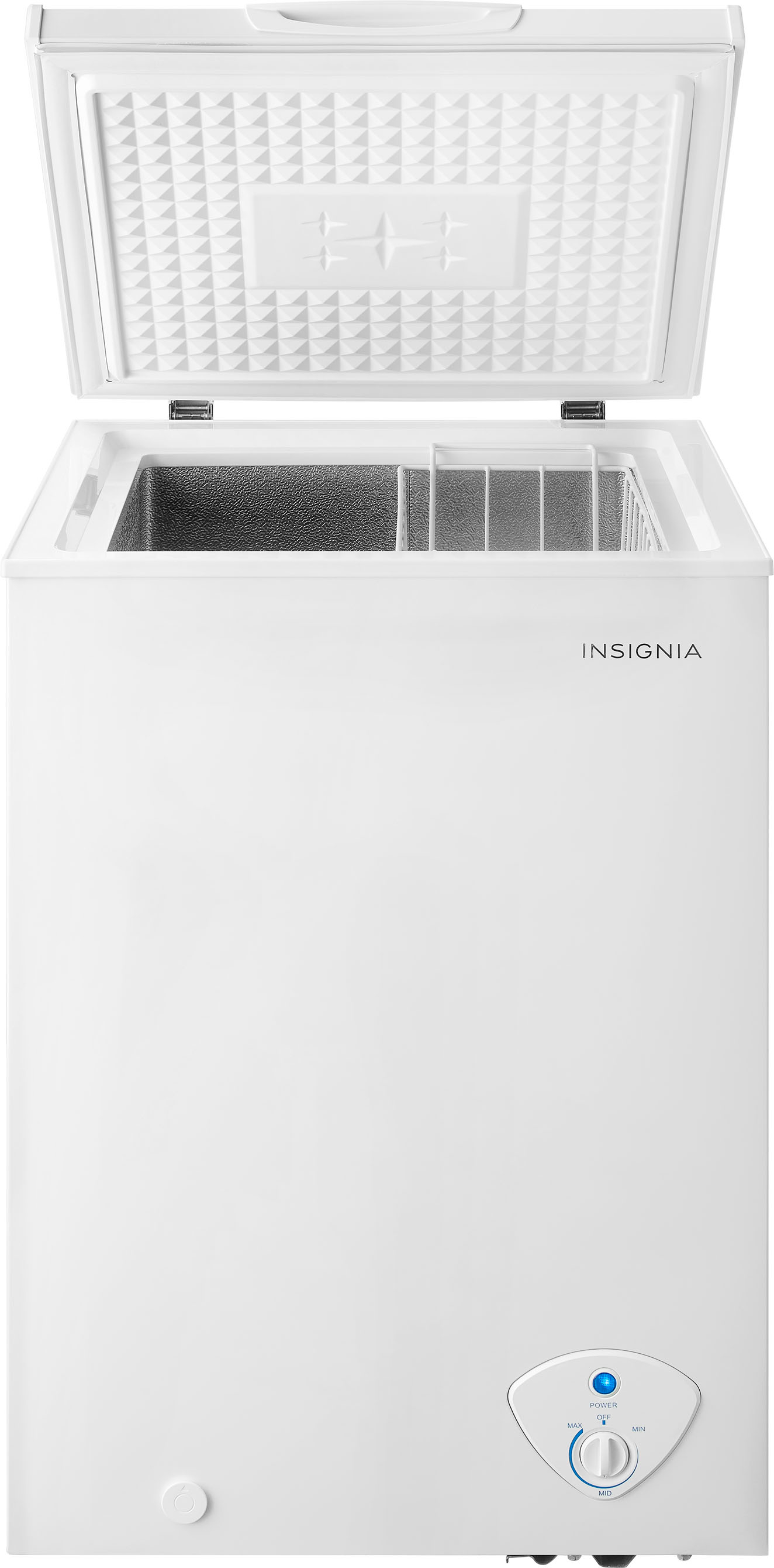 Insignia - 3.5 Cu. ft. Garage-Ready Chest Freezer - White