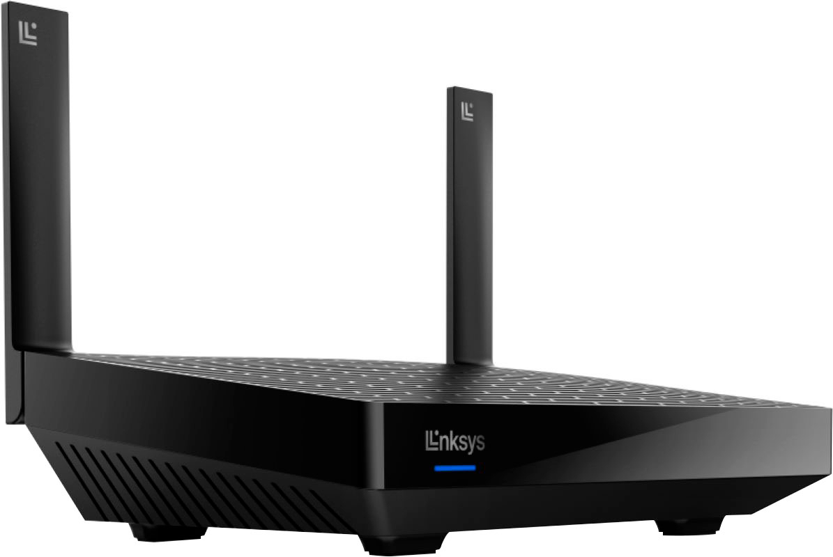 Angle View: Linksys - WiFi 5 Router Dual-Band AC1200 - Black