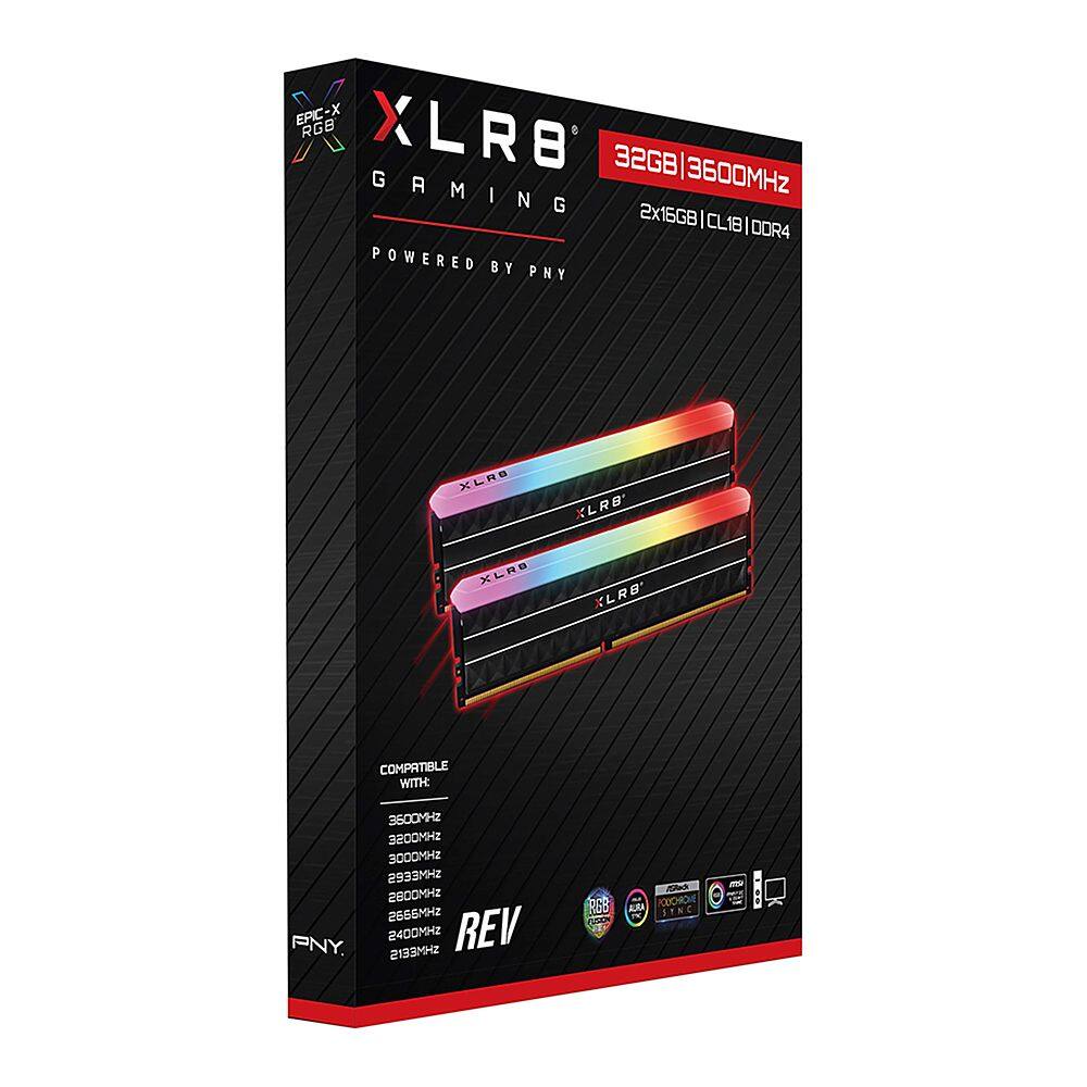 Best Buy: PNY XLR8 Gaming REV RGB 32GB (2x16GB) 3600MHz DDR4 CL18 DIMM ...