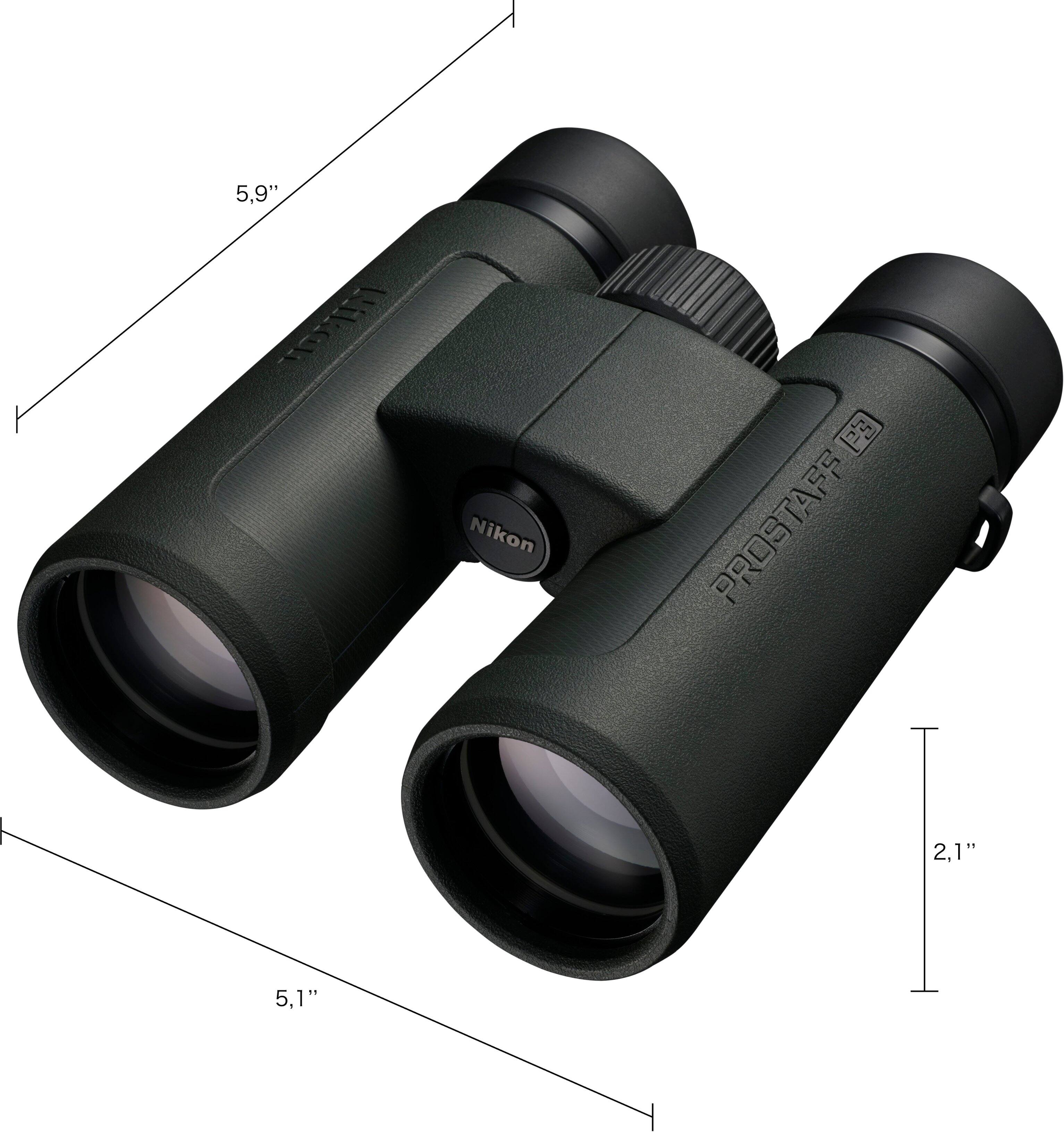 Left. Nikon - PROSTAFF P3 10X42 Waterproof Binoculars - Green.