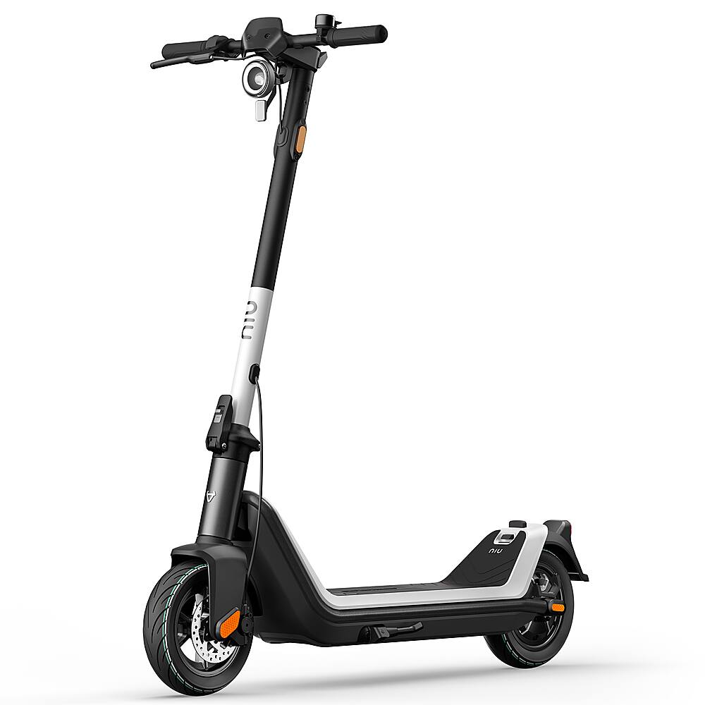 Angle. NIU - KQi3 Sport Foldable Electric Kick Scooter w/ 25 mi Max Operating Range & 17.4 mph Max Speed - White.