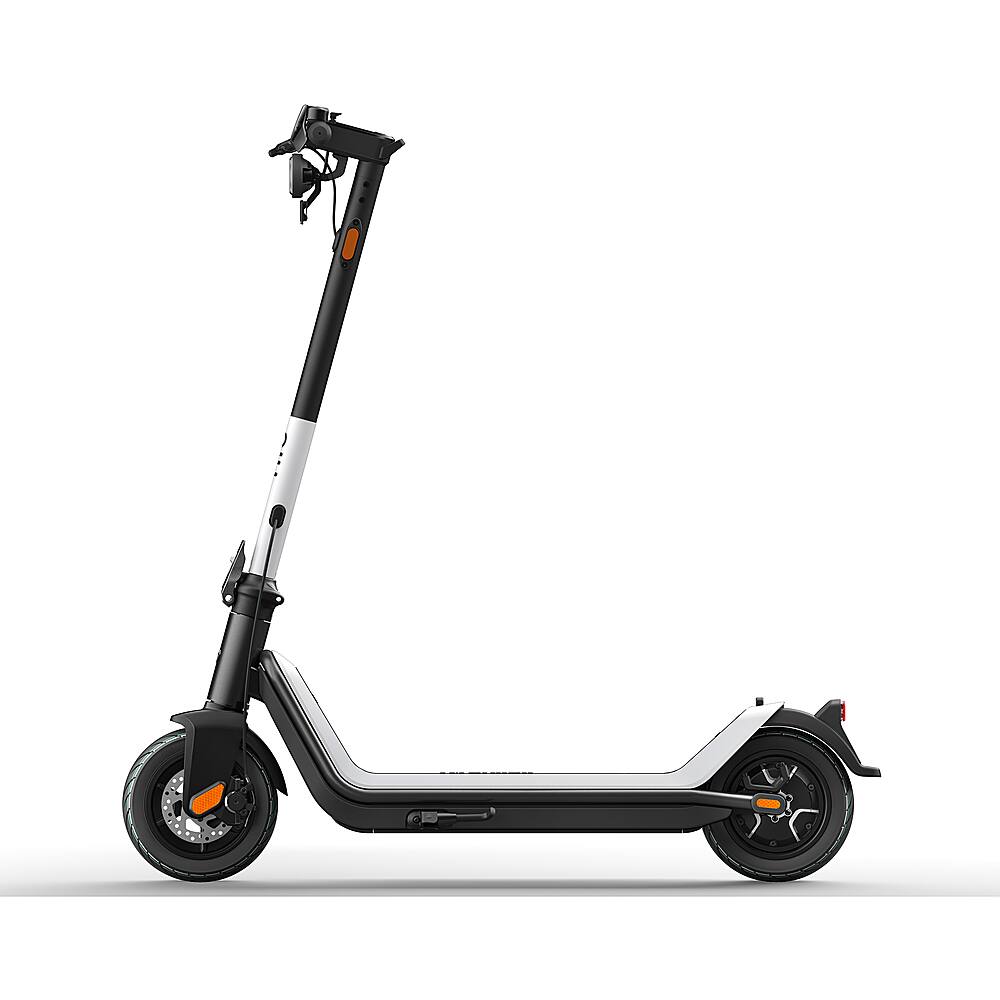 Left. NIU - KQi3 Sport Foldable Electric Kick Scooter w/ 25 mi Max Operating Range & 17.4 mph Max Speed - White.