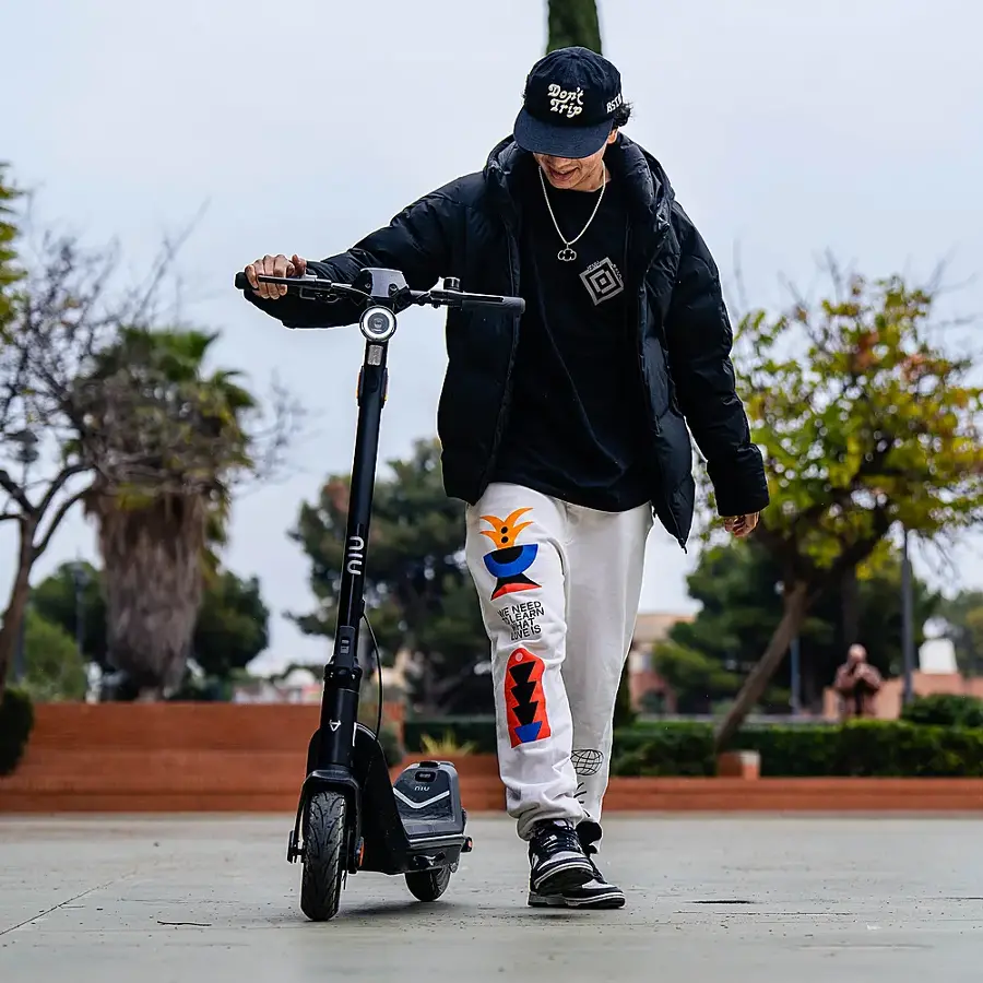 Alt View 14. NIU - KQi3 Sport Foldable Electric Kick Scooter w/ 25 mi Max Operating Range & 17.4 mph Max Speed - Blue.