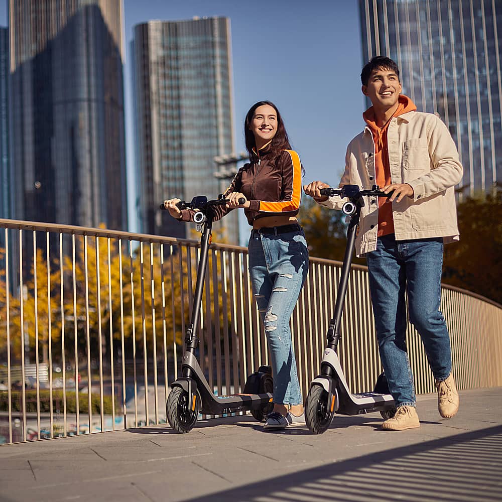 Alt View 13. NIU - KQi2 Pro Foldable Electric Kick Scooter w/ 25 mi Max Operating Range & 17.4 mph Max Speed - White.