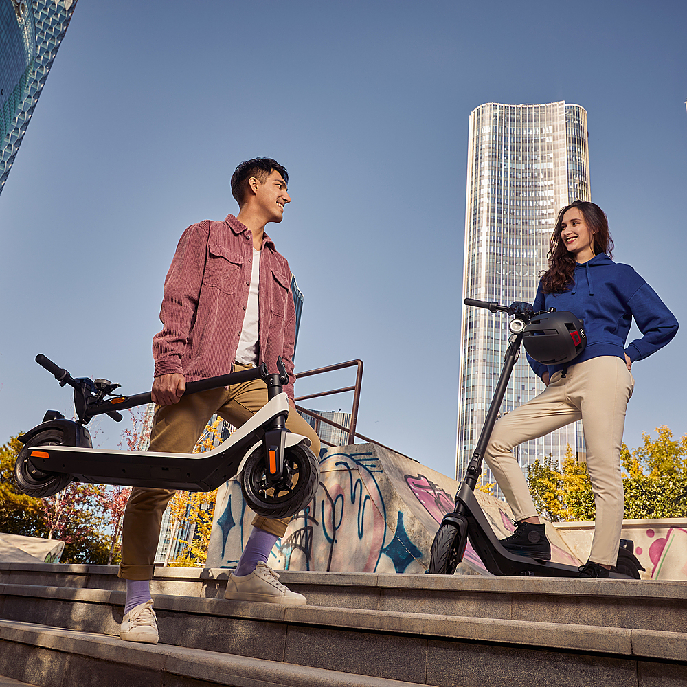 Alt View 14. NIU - KQi2 Pro Foldable Electric Kick Scooter w/ 25 mi Max Operating Range & 17.4 mph Max Speed - White.