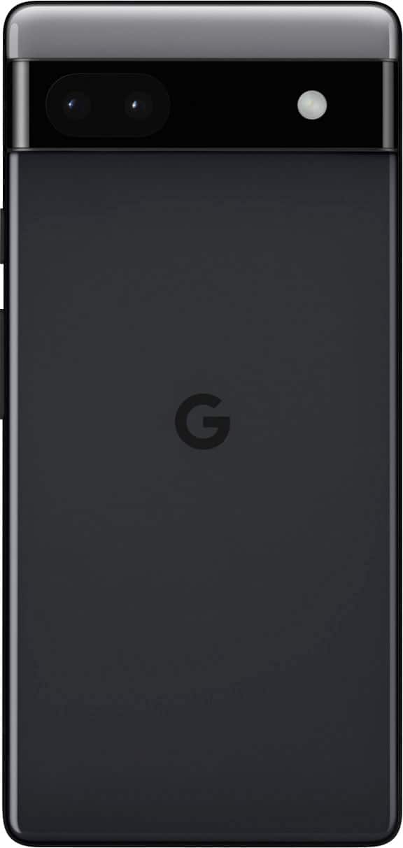 Back. Google - Pixel 6a 128GB (Unlocked) - Charcoal.