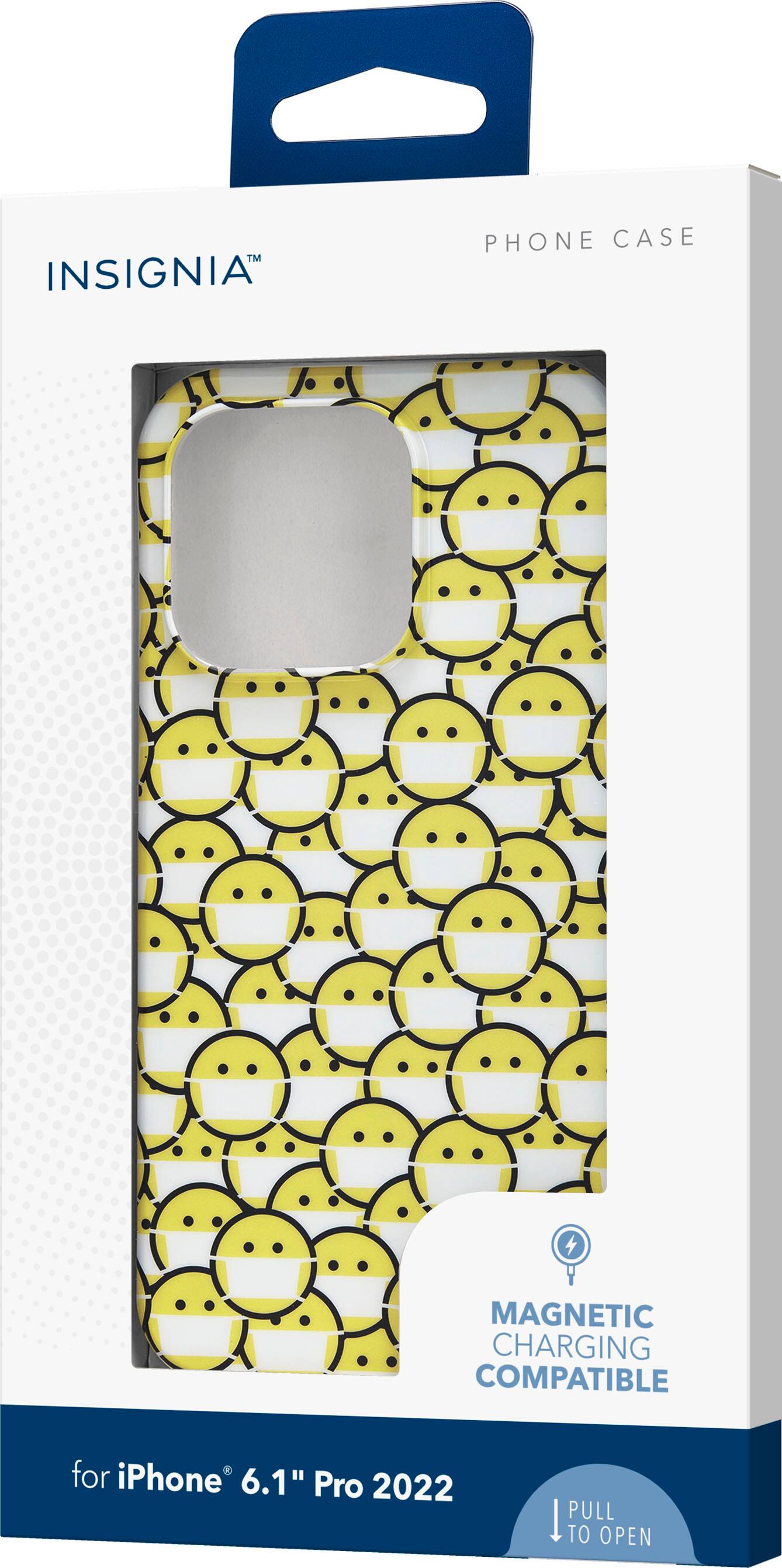 Alt View 12. Insignia™ - Hard-Shell Case for iPhone 14 Pro - Smiley Mask.