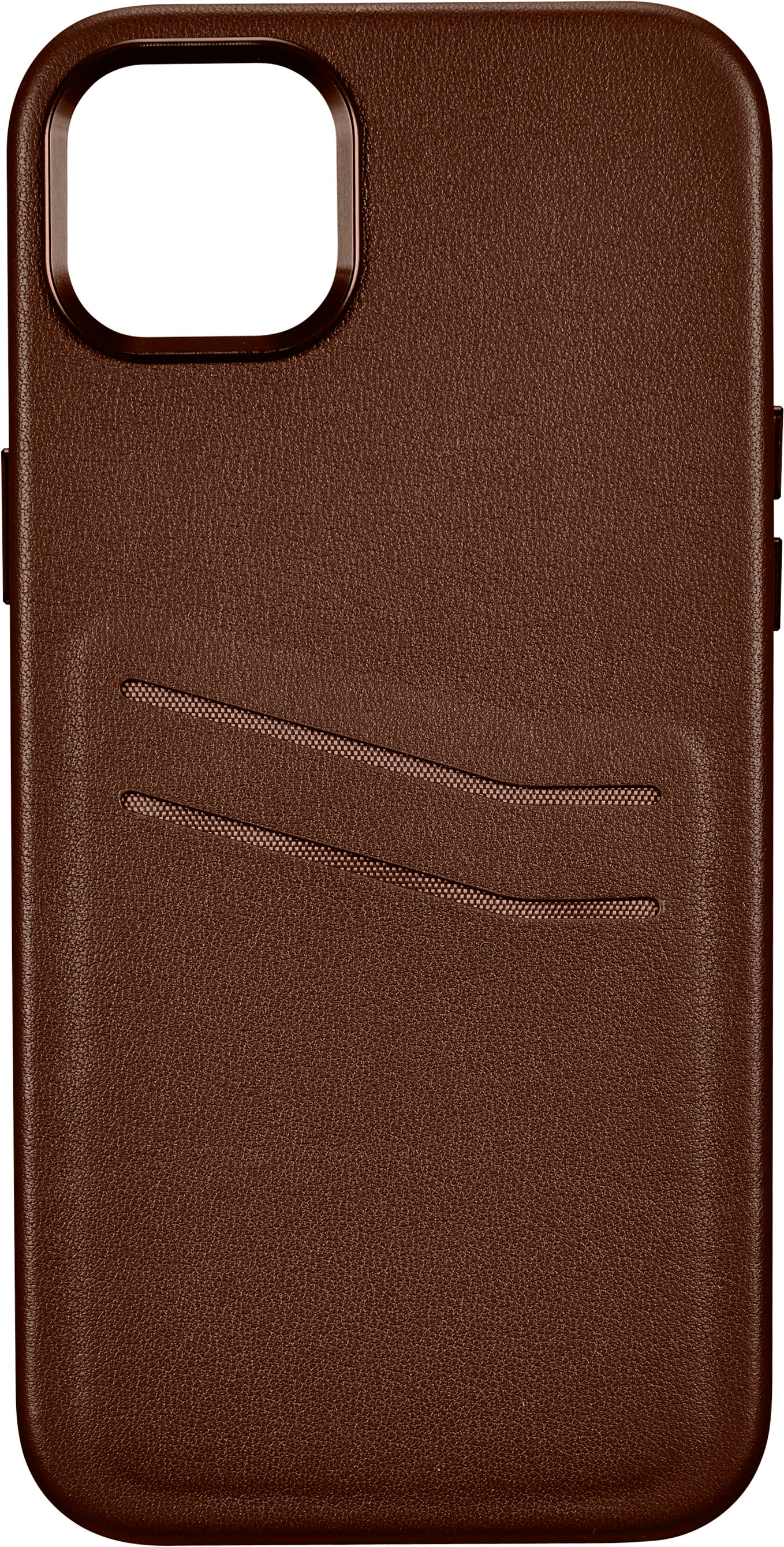 Insignia - Leather Wallet Case for iPhone 14 Plus - Bourbon
