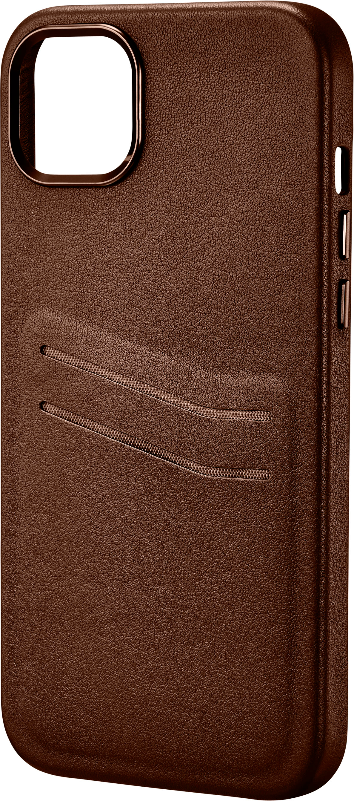 Insignia - Leather Wallet Case for iPhone 14 Plus - Bourbon