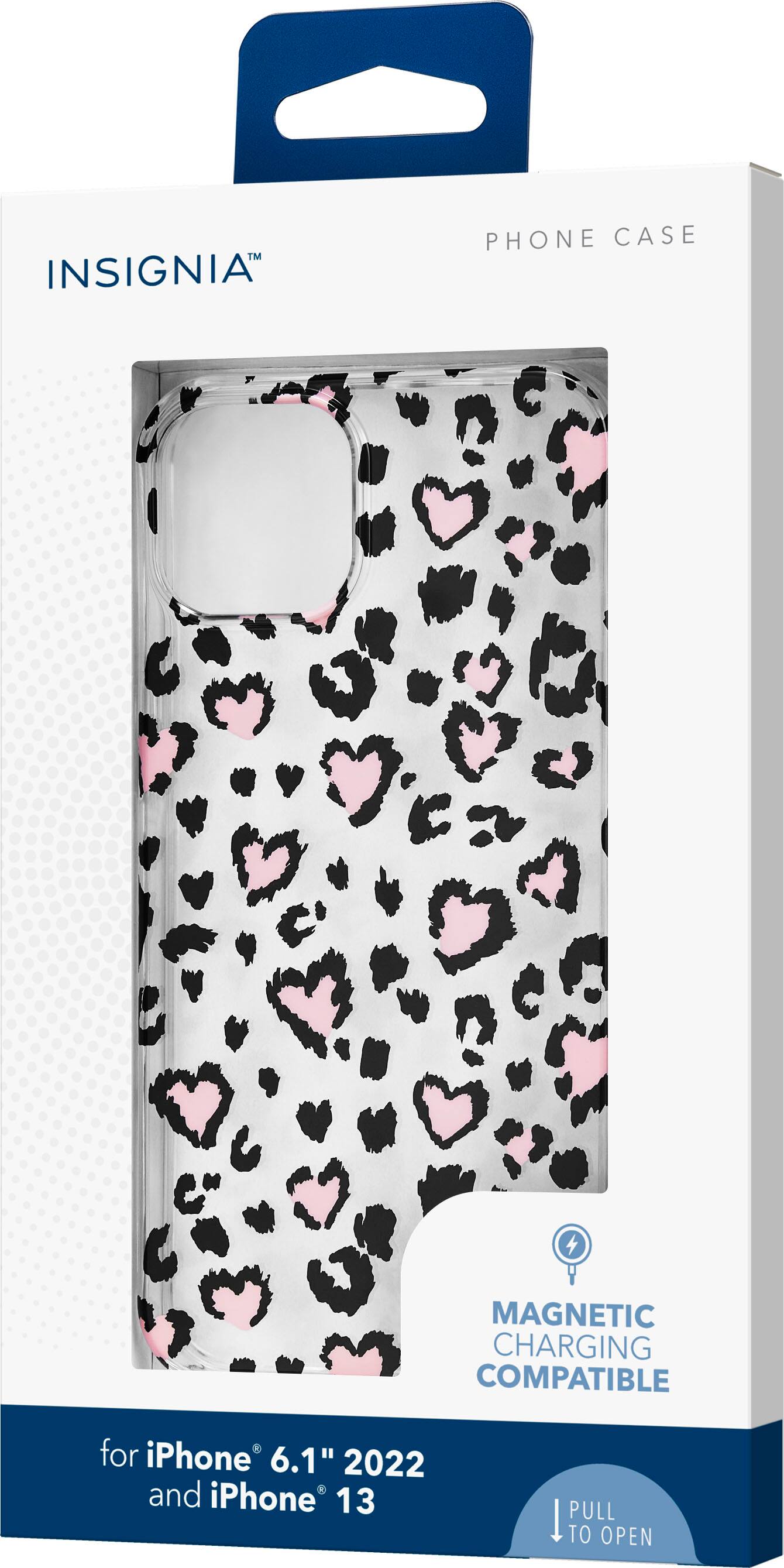 Alt View 12. Insignia™ - Hard-Shell Case for iPhone 14 and iPhone 13 - Leopard Hearts.