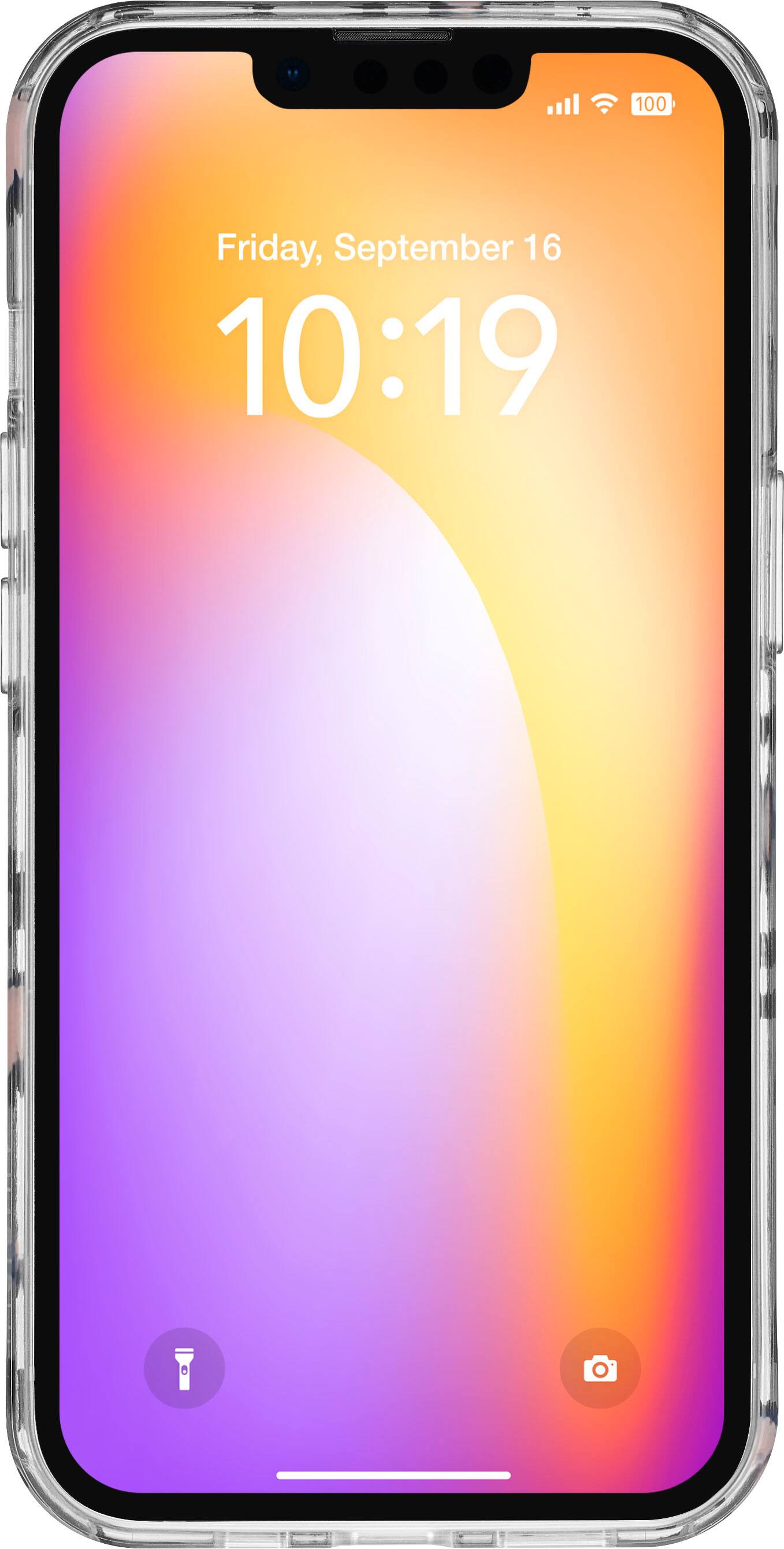 Alt View 17. Insignia™ - Hard-Shell Case for iPhone 14 and iPhone 13 - Leopard Hearts.