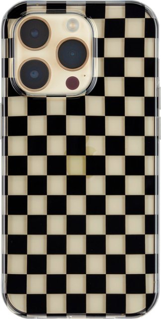 1pc Black & White Checkered Soft Shell Phone Case