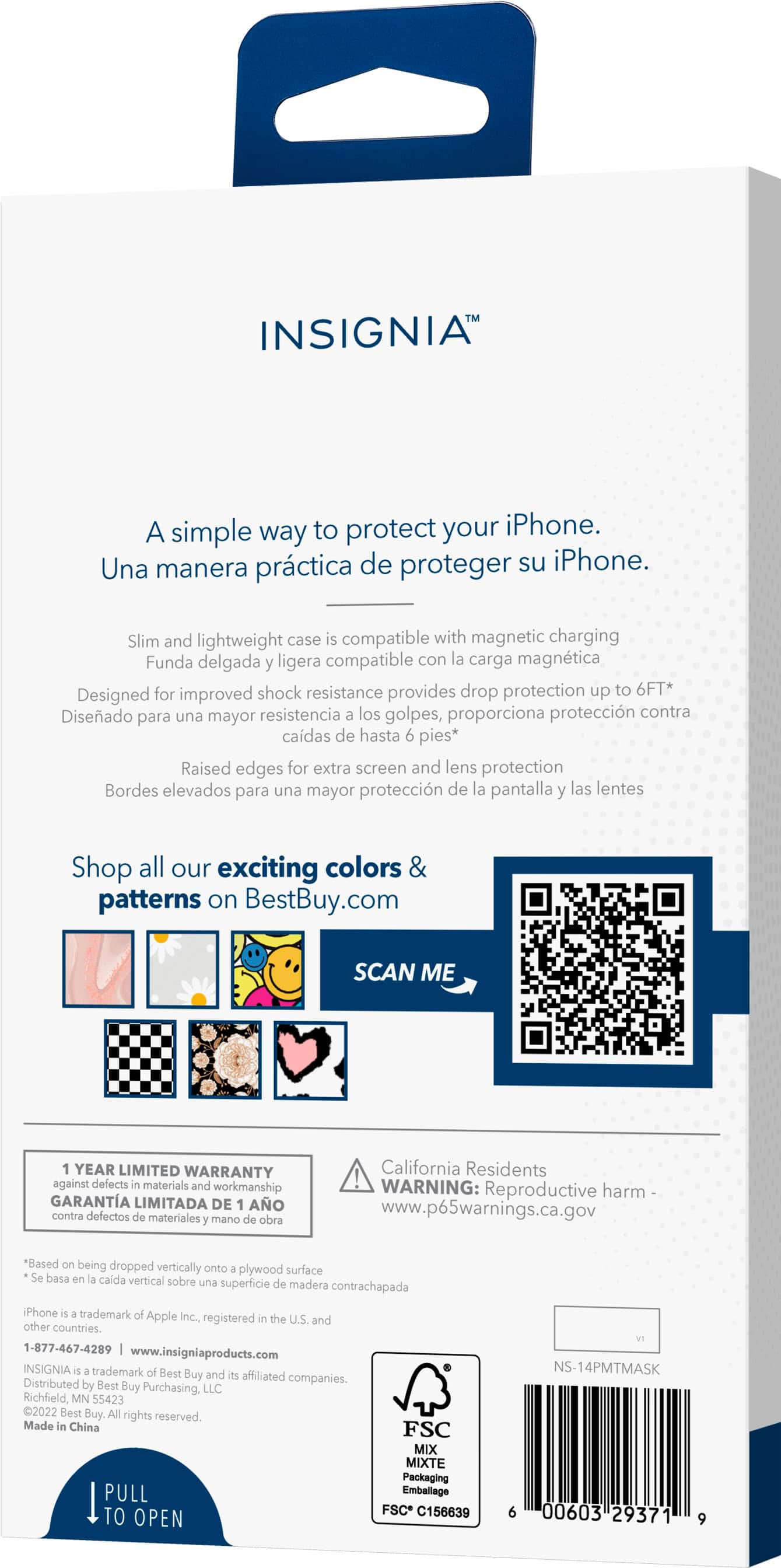 Alt View 13. Insignia™ - Hard-Shell Case for iPhone 14 Pro Max - Smiley Mask.