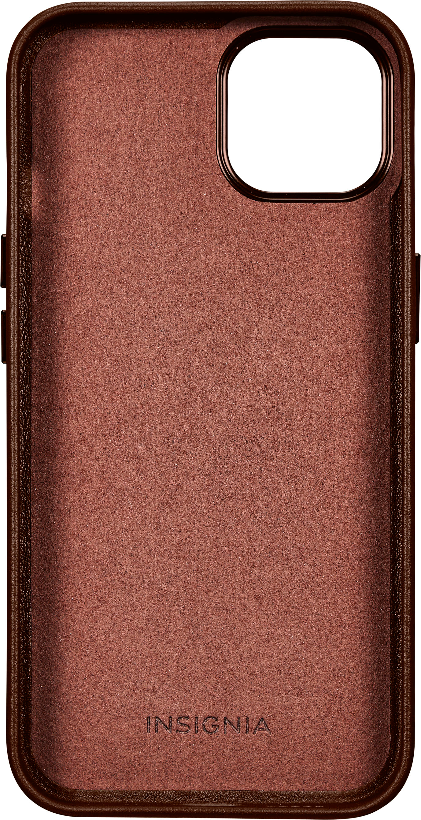 Insignia - Leather Wallet Case for iPhone 14 and iPhone 13 - Bourbon
