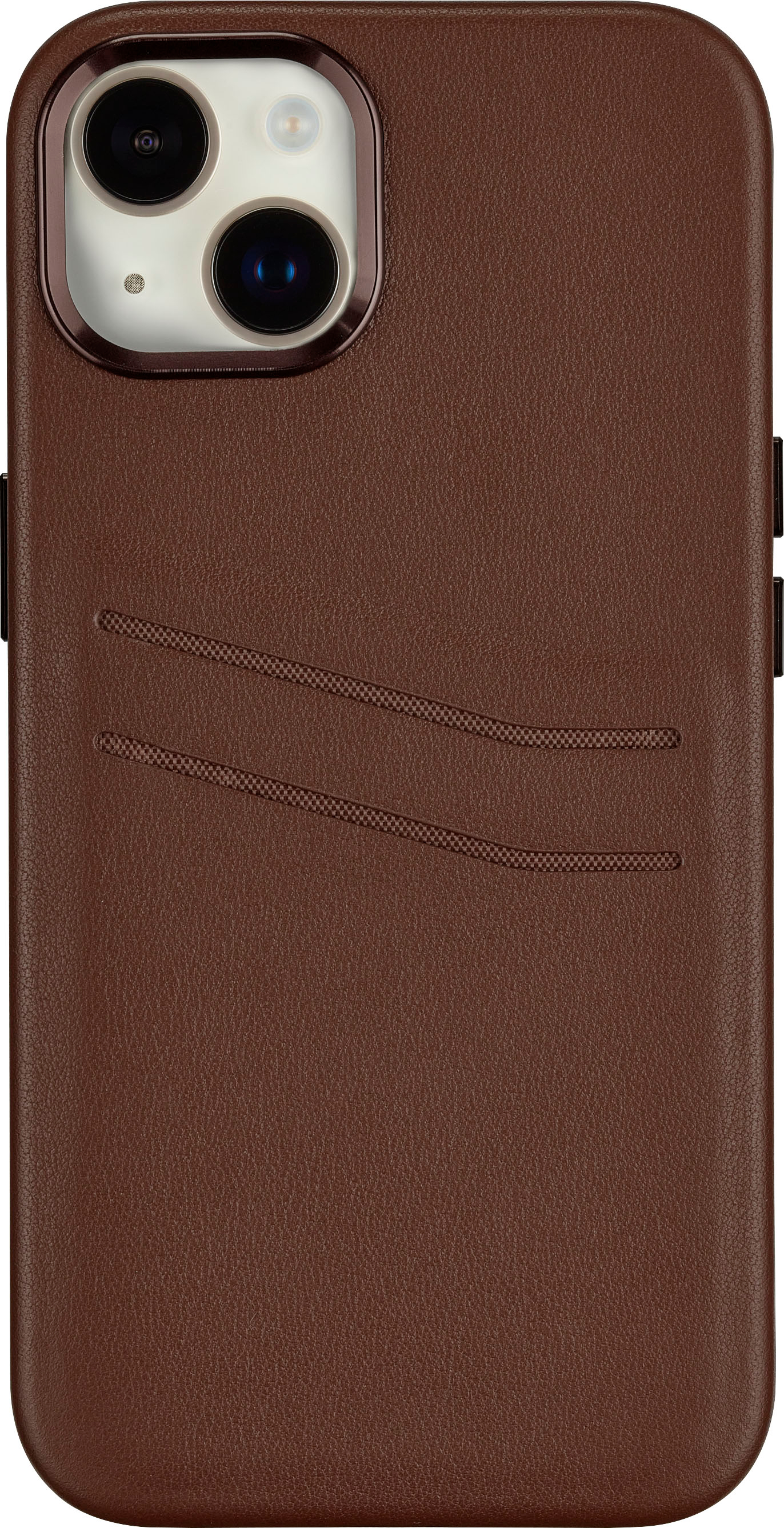 Leather iPhone 13 (6.1) Hard Back Cover