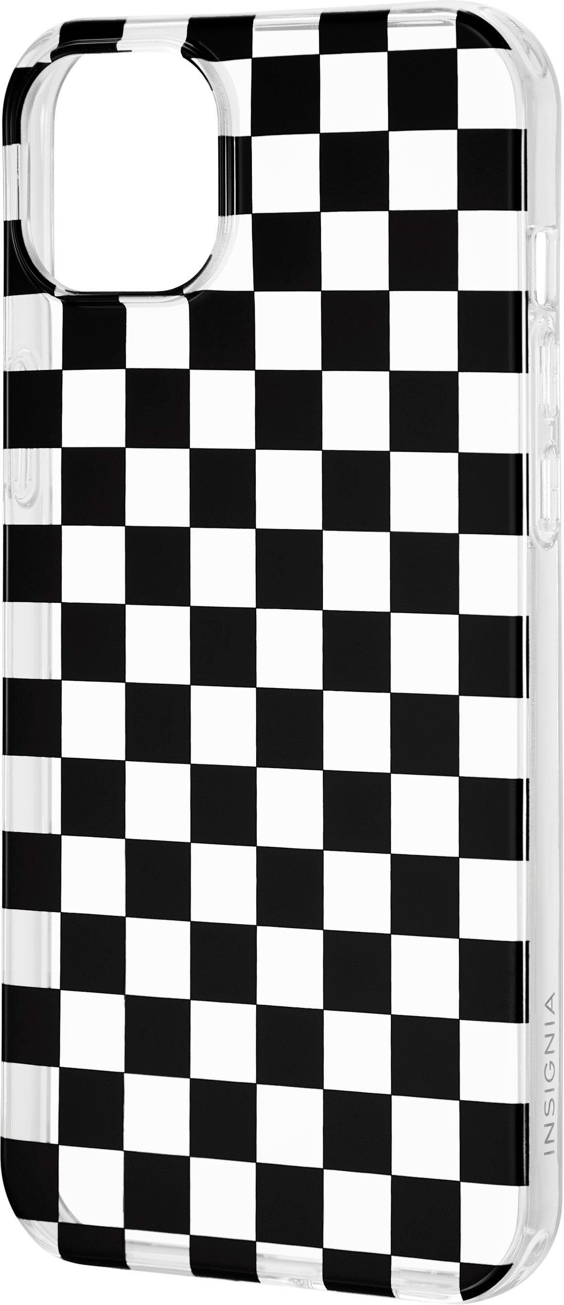 Left. Insignia™ - Hard-Shell Case for iPhone 14 Plus - Checkers.