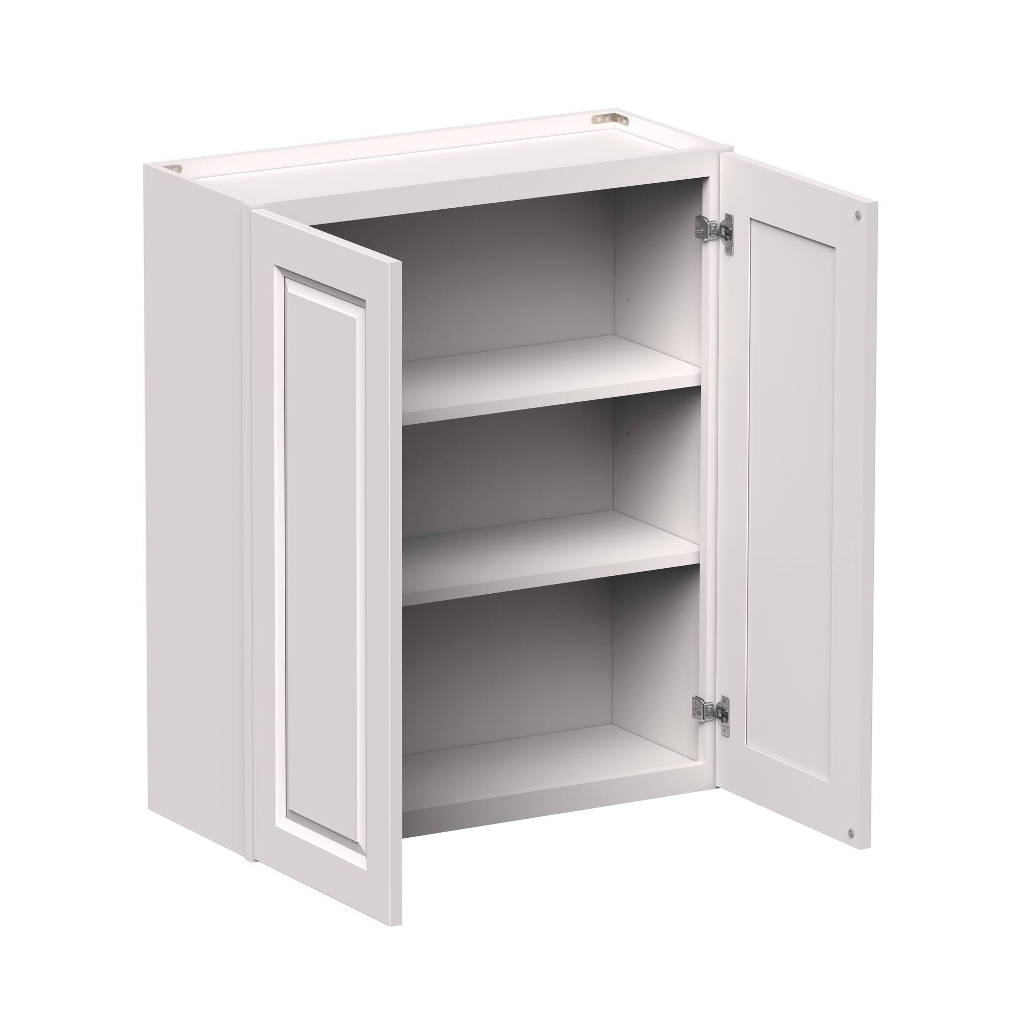 Boyel Living - 30-in W x 36-in H x 12-in D Shaker RTA Kitchen Wall Cabinet with Soft-Close Doors - Glacier White