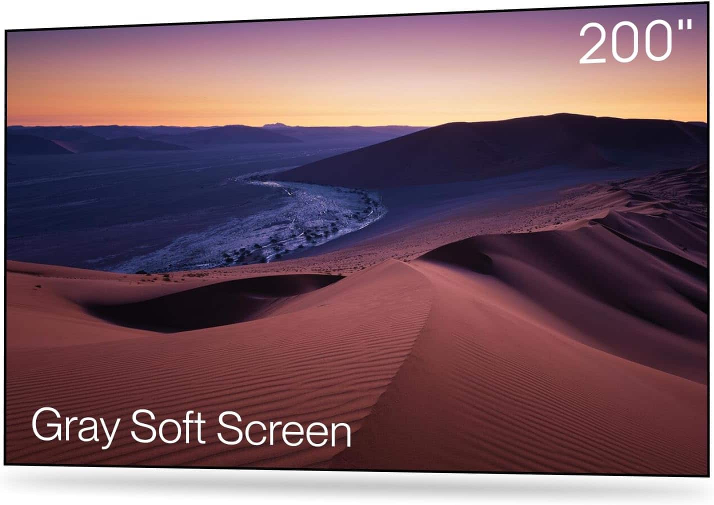 AWOL Vision - 200" Fixed Frame Projector Screen, Matte Gray ALR Screen with 170° Wide Viewing Angle, 16:9 8K/4K UHD Projection Screen