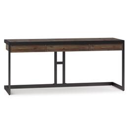 Simpli Home - Erina 72 inch Wide Solid Acacia Wood Large Desk - Rustic Natural Aged Brown