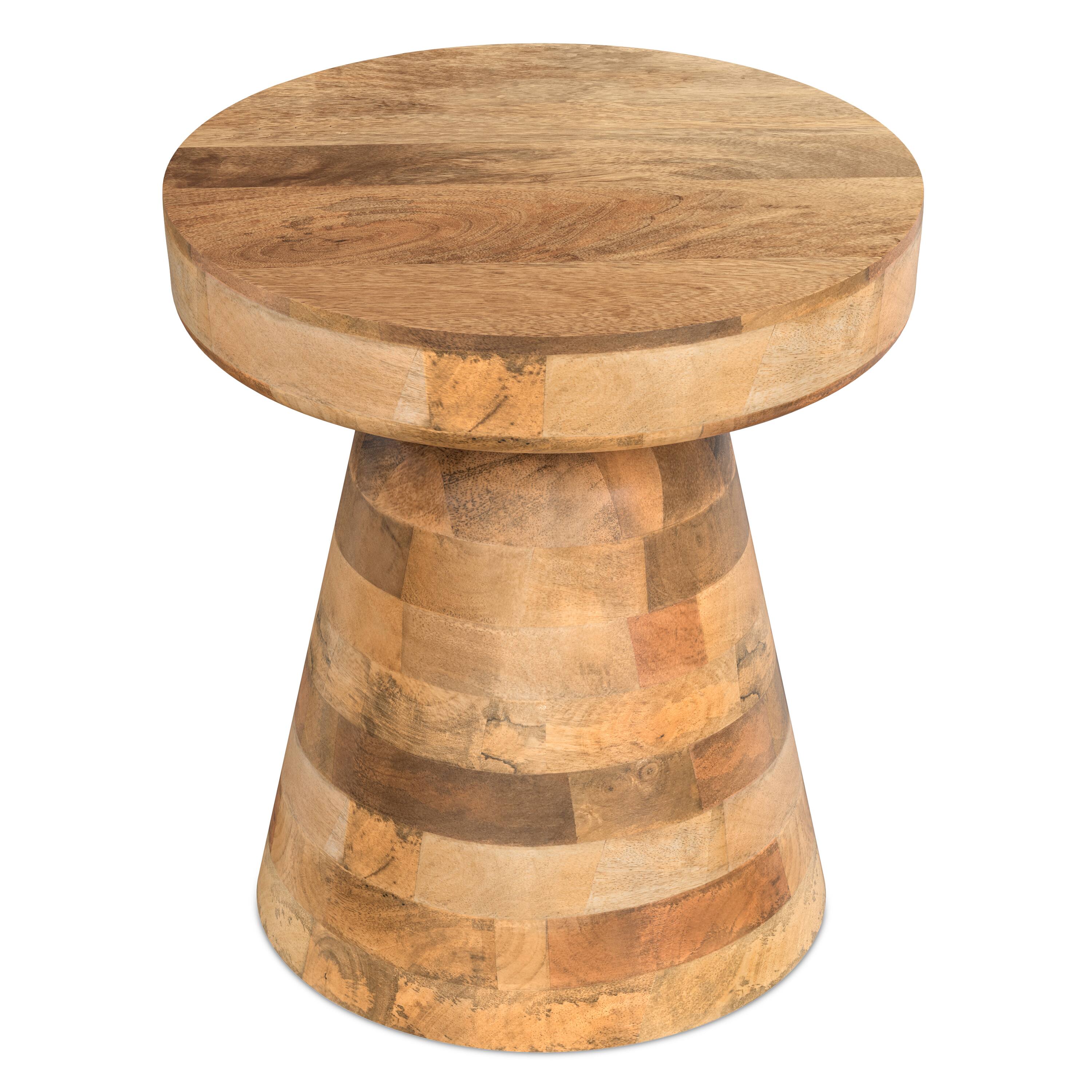 Alt View 3. Simpli Home - Robbie 16 inch Wide Solid Mango Wood Accent Table in Natural - Natural.