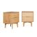 Left Zoom. Walker Edison - Retro 2-Piece 2-Drawer Nightstand Set - Natural Pine.