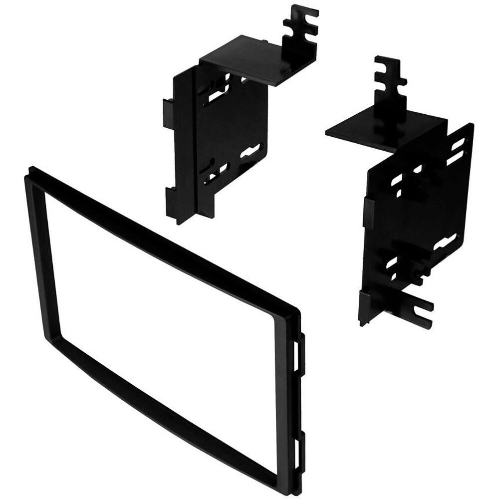Front. American International - American International HYNK1122 2005-2011 Kia/Hyundai Double DIN Black Stereo Dash Kit - Black.