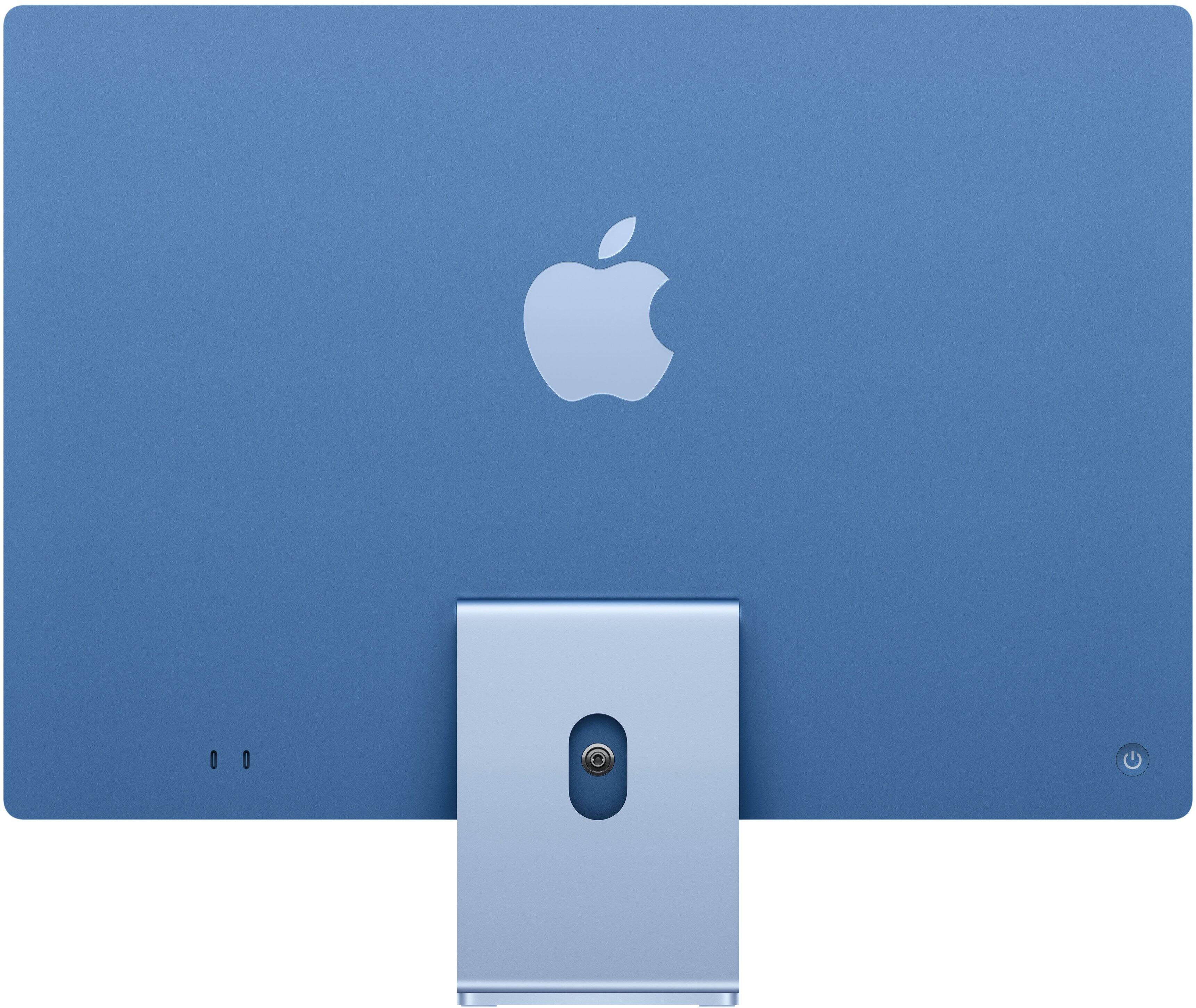 Alt View 1. Apple - iMac 24-inch All-in-One - M6 chip - 10 Core CPU - 10 Core GPU - Standard Glass - 16GB Memory - 256GB SSD - Blue.